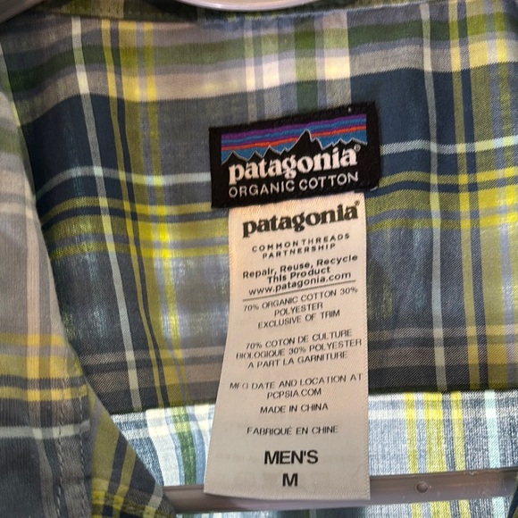 Plaid Short Sleeve Shirt - Green and Blue - Picture 2 of 4